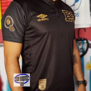 Camisa Negra Troquelada De El Salvador Manga Corta 2022