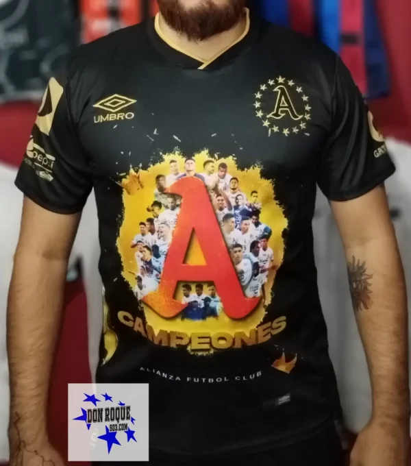 Camisa negra Alianza Campeón 2020-2021
