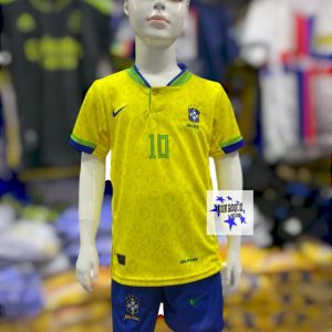 Traje infantil, Brasil local Qatar 2022 con dorsal Neymar